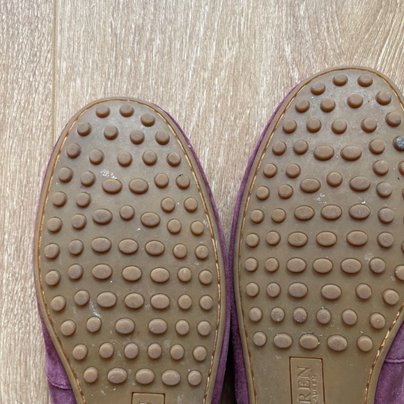 Lauren by Ralph Lauren Flat Suede Loafers in Eggplant - Picture 6 of 9